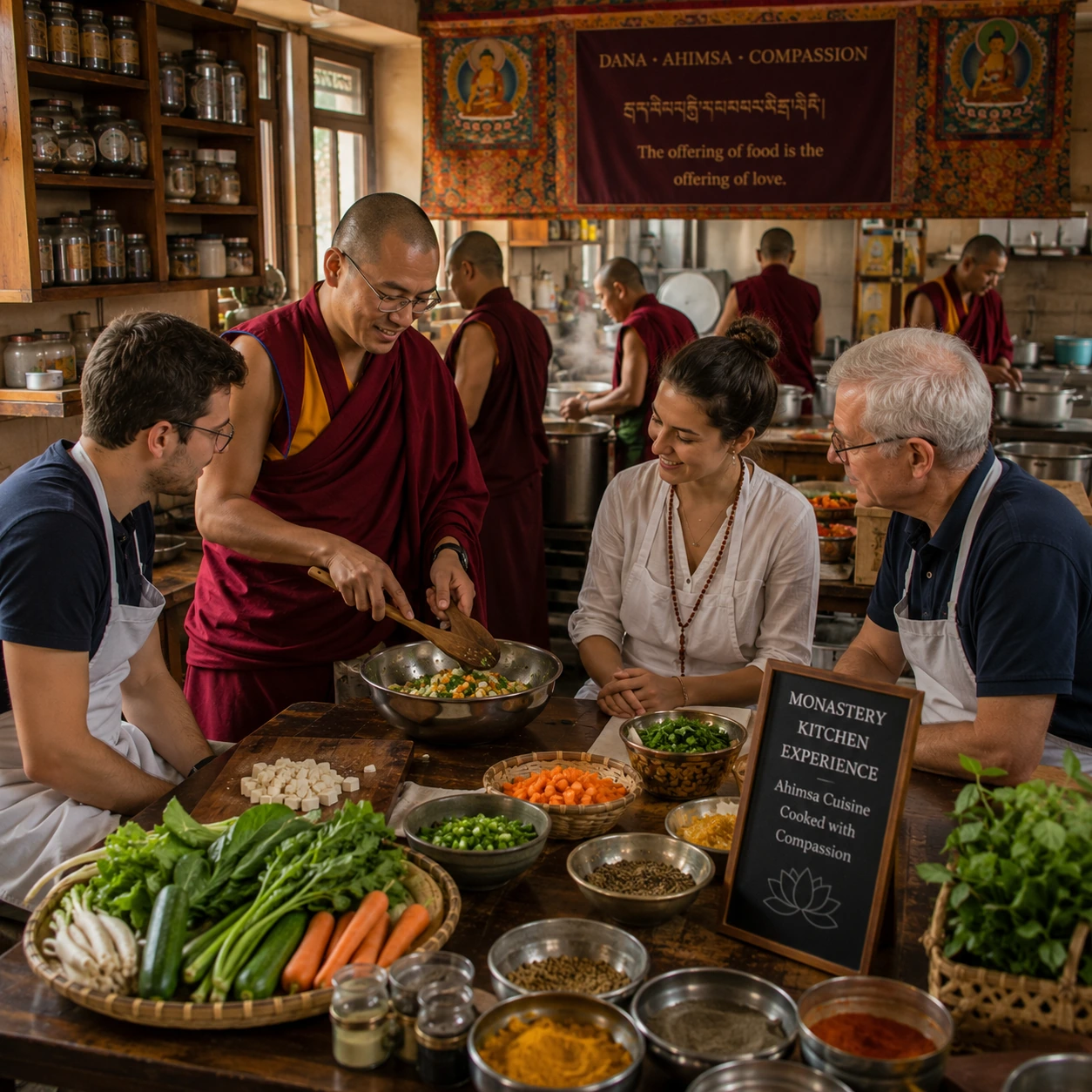 Buddhist Monastery Kitchen Experience